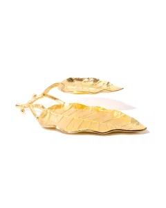 Gold leaf serving dish