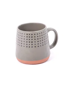 Colored porcelain cup with engraving