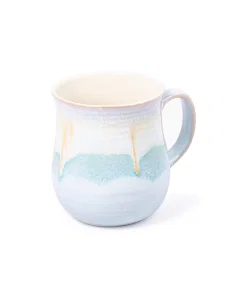 Shiny colored porcelain cup
