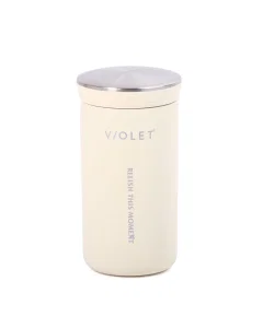 Beige steel cup 350 ml