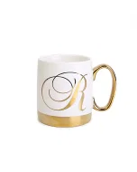 Porcelain mug with handle