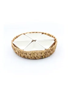 Porcelain serving plate is divided