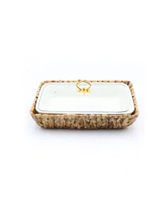 Rectangular porcelain serving dish