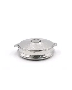 Round stainless steel food container 4 liters