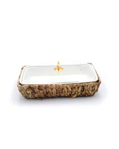 Rectangular porcelain serving dish